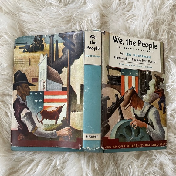 We, the People. Leo Huberman 1947 edition. Illustrations by Thomas Hart Benton. - Picture 4 of 5
